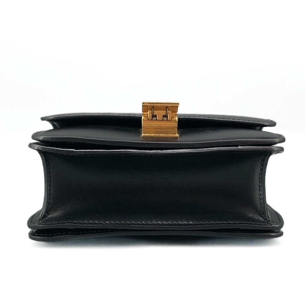 Celine Small Classic Box Bag Black Calfskin Gold Hardware Crossbody - Picture 4 of 15